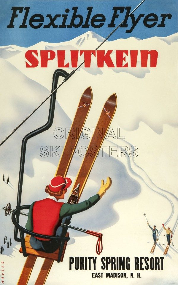 Splitkein: Flexible Flyer New Hampshire – Original Ski Posters.com